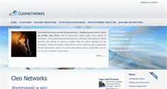 Desktop Screenshot of cleonetworks.pl